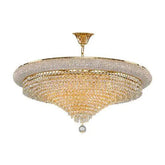 Asfour Crystal - Empire Chandelier - 8 Bulbs - Gold - Pendeloque & Octagon Clear